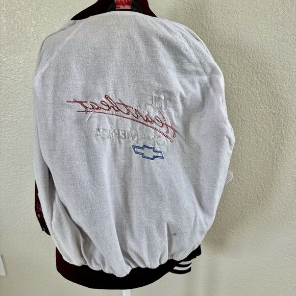 Vintage Chevy Jacket The Heartbeat Of America Full Zip Red Mens Medium USA #2 - Picture 9 of 13